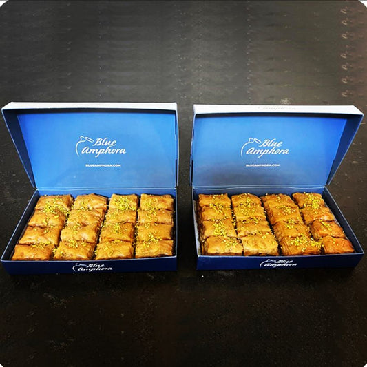 Pistachio Baklava Fresh Baked 2.20 lb. ( 1000 gr. ) 32 Pieces.