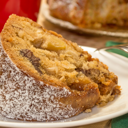 Mediterranean Cinnamon Walnut Round Cake. 9 Inch.