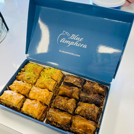 Nutella Pistachio Walnut MIX Baklava Fresh Baked 16 Pieces. 17.6 oz. ( 500 gr. )