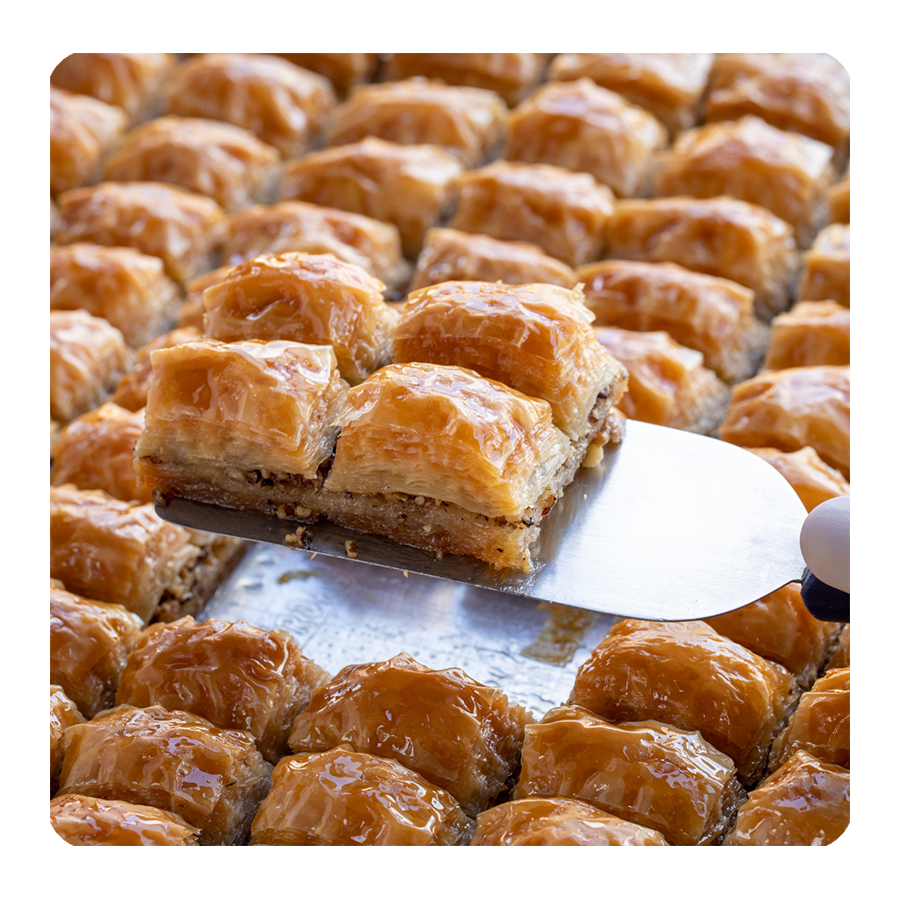 Walnut Baklava Fresh Baked 17.6 oz. ( 500 gr. ) 16 Pieces.