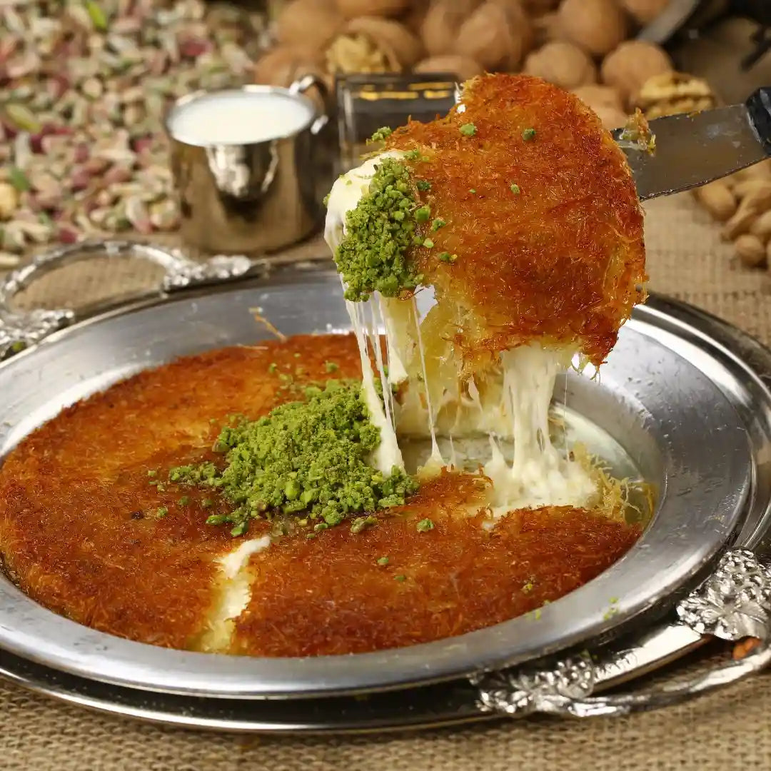 Fresh Baked Kunefe at Blue Amphora Orlando Dessert Cafe