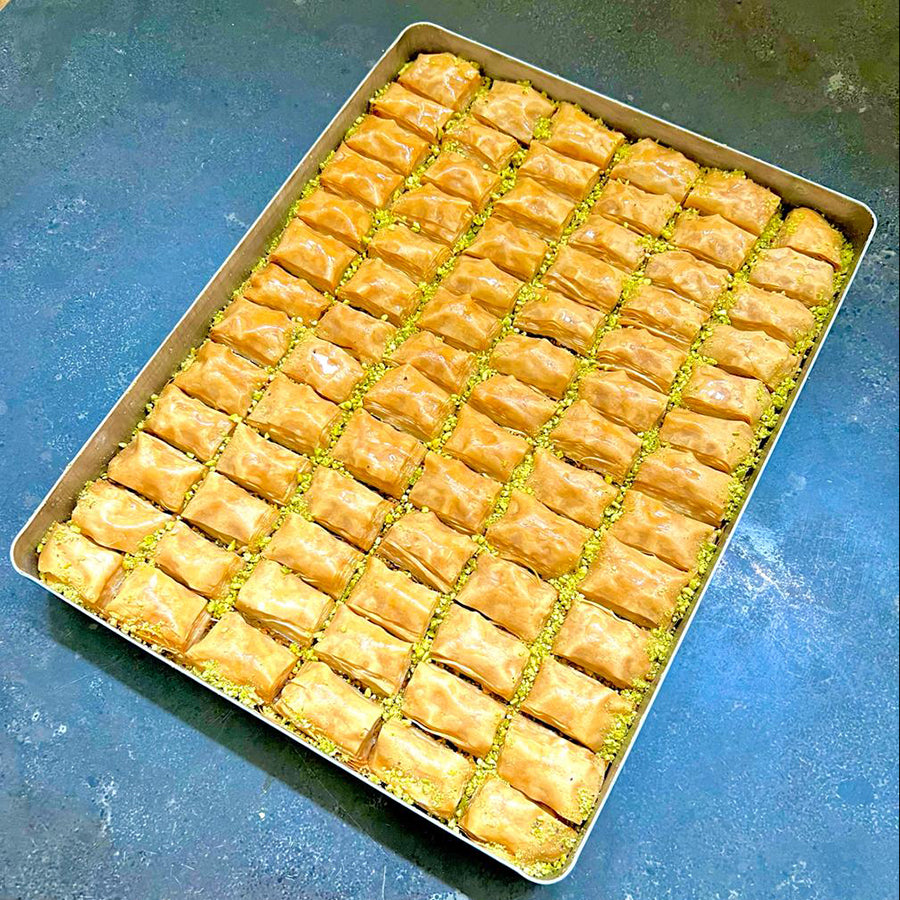 Pistachio Baklava 5 lb. Fresh Baked ( 78 Pieces )